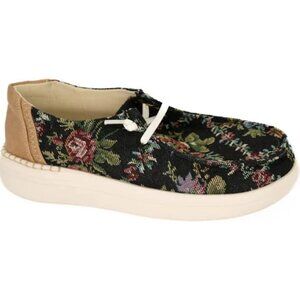 CORKYS Kayak Black Floral Tapestry Slip On Sneakers 7-11 NWT